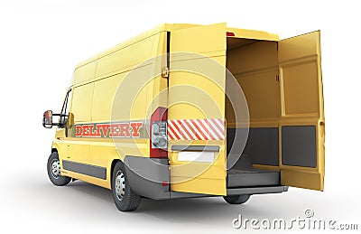 Transport for delivery isolated on a white background Cartoon Illustration