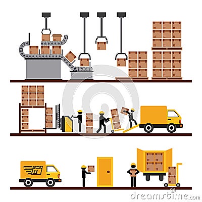 Transport of goods Vector Illustration