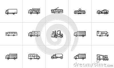 Transport hand drawn outline doodle icon. Vector Illustration