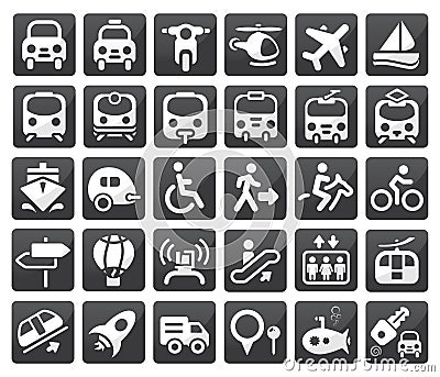 Transport icon set Vector Illustration