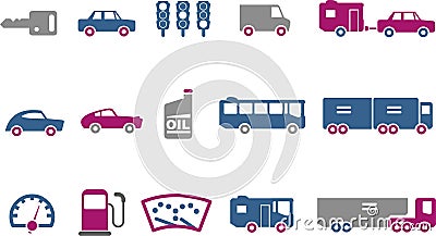 Transport Icon Set Vector Illustration