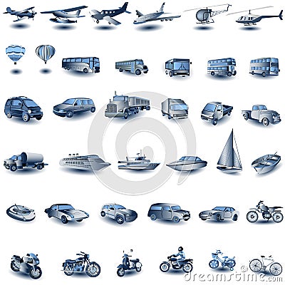 Transport icons Vector Illustration