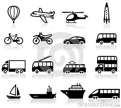 Transport icons Vector Illustration