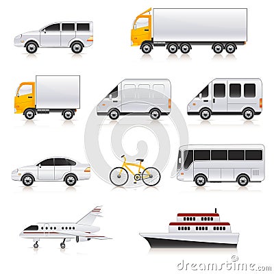 Transport icons Vector Illustration