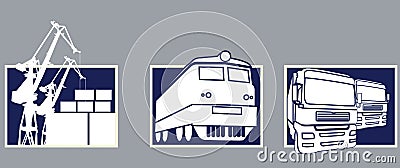 Transport icons Vector Illustration