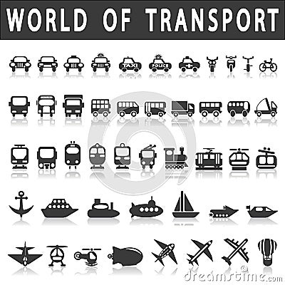 Transport icons Vector Illustration