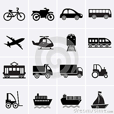 Transport Icons Vector Illustration