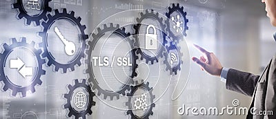 Transport Layer Security. Protocols provide secured communications. Secure Socket Layer. TLS SSL Stock Photo