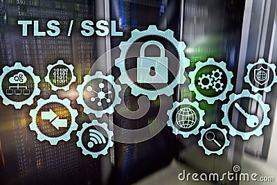 Transport Layer Security. Secure Socket Layer. TLS SSL. cryptographic protocols provide secured Stock Photo