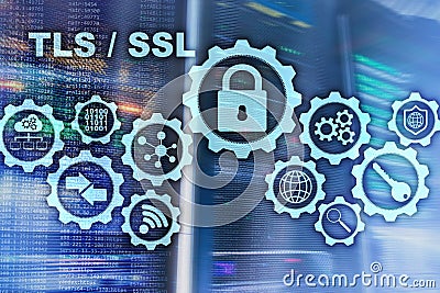 Transport Layer Security. Secure Socket Layer. TLS SSL. Ð¡ryptographic protocols provide secured communications Stock Photo