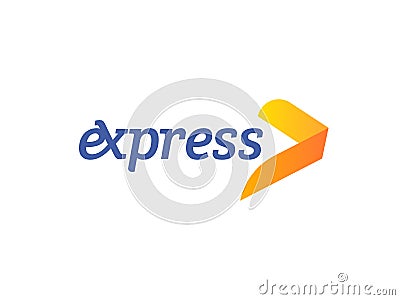 Transport logistic logo vector arrow for express delivery or courier logistics shipping and transportation service Vector Illustration