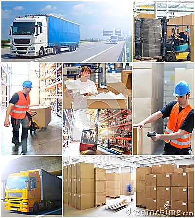 Transport and logistics - shipping and storage of goods Stock Photo