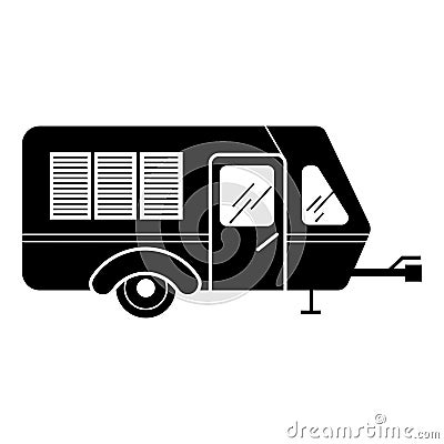 Transport motorhome icon, simple style Vector Illustration