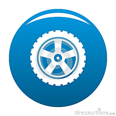 Transport tire icon blue vector Vector Illustration