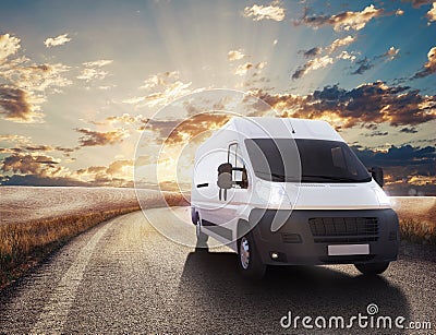 Transport truck. 3D Rendering Stock Photo