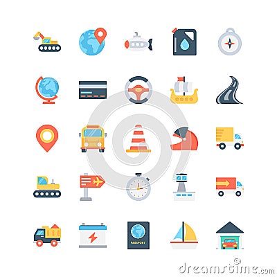 Transport Vector Icons 4 Stock Photo