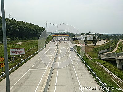 Transportation activities at the Trans Java toll Stock Photo