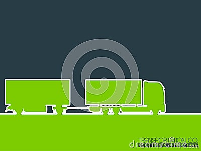 Transportation company advertising background Vector Illustration