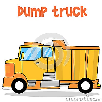 Transportation of dump truck collection Vector Illustration