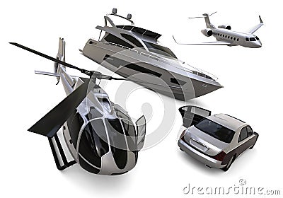 Transportation fleet Stock Photo