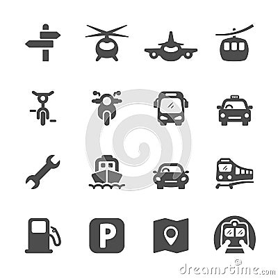 Transportation icon set 2, vector eps 10 Vector Illustration