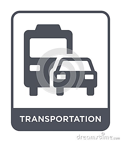 transportation icon in trendy design style. transportation icon isolated on white background. transportation vector icon simple Vector Illustration