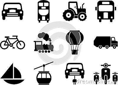 Transportation icons Vector Illustration