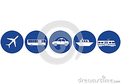 Transportation icons Stock Photo