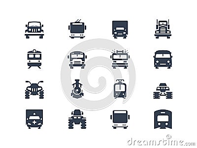 Transportation icons Vector Illustration