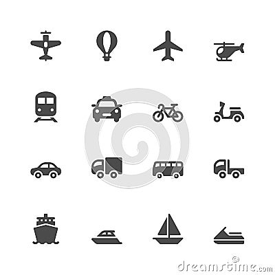 Transportation icons Vector Illustration