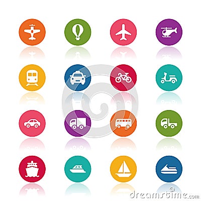 Transportation icons Vector Illustration