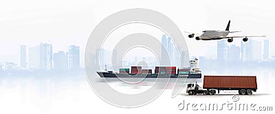 Transportation, import-export and logistics concept, Stock Photo