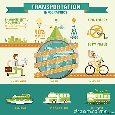 Transportation infographics. Vector Illustration