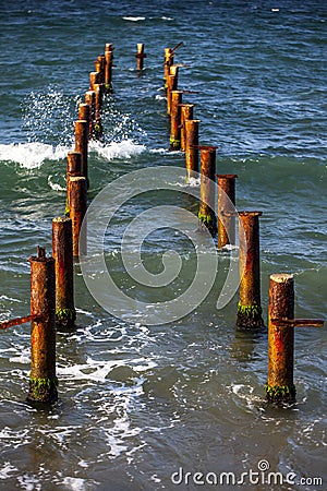 Transportation place Dock near the Sea Stock Photo