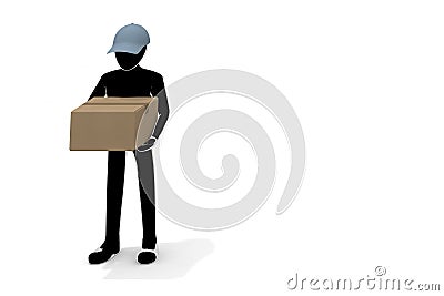 Transportation profession. A person who runs. Deliver your luggage to the front door. Hand over your luggage. Customers and Stock Photo
