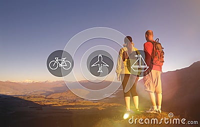 Transportation Transport Icon Travel Journay Trip Concept Stock Photo