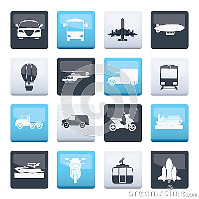 Transportation and travel icons Vector Illustration