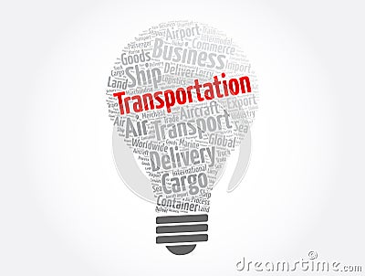 Transportation word cloud collage, business concept background Stock Photo