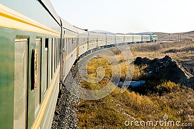 The Transsiberian Train Stock Photo