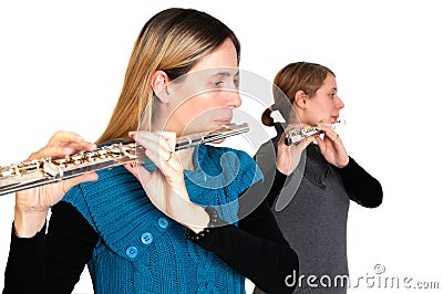 Transverse flute Stock Photo