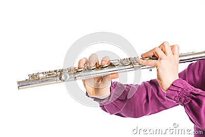 Transverse flute Stock Photo