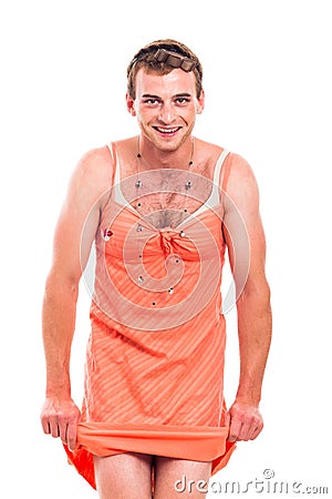 Transvestite cross-dressing Stock Photo