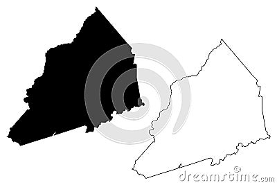 Transylvania County, North Carolina State U.S. county, United States of America, USA, U.S., US map vector illustration, scribble Vector Illustration