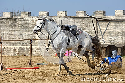 Transylvania Medieval knights tournament in Romania Editorial Stock Photo