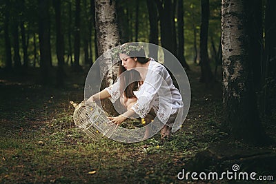 Trap for fairies Stock Photo