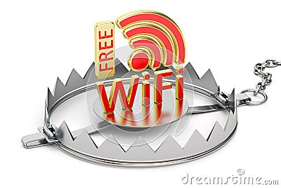 Trap with Free Wi-Fi symbol Stock Photo