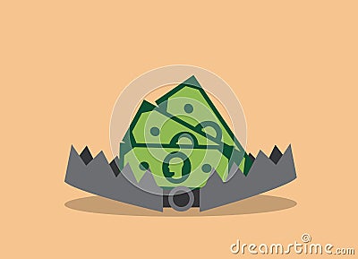 Trap with money Vector Illustration