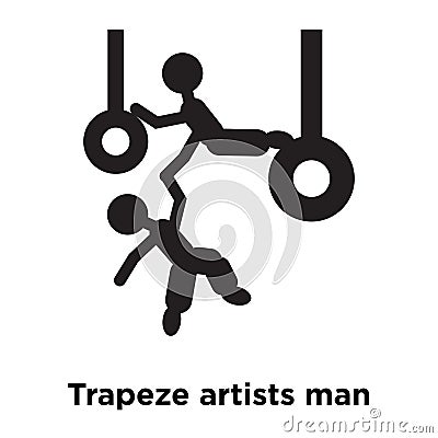 Trapeze artists man icon vector isolated on white background, lo Vector Illustration