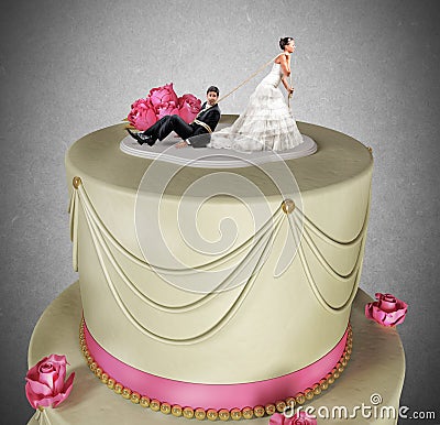 Trapped by marriage Stock Photo