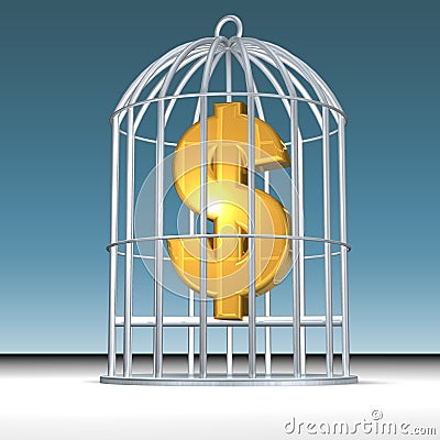 Trapped money Stock Photo